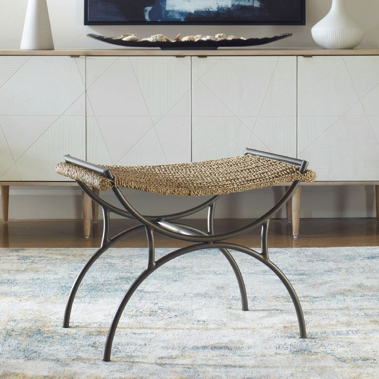   Modern European furniture - Woven Seagrass Bench S - www.oroa.com | Oroa.com
