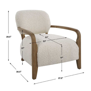   Modern European furniture - Cream Shearling Accent Chair - www.oroa.com | Oroa.com