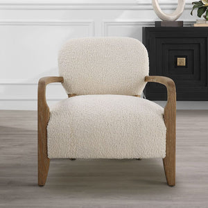   Modern European furniture - Cream Shearling Accent Chair - www.oroa.com | Oroa.com