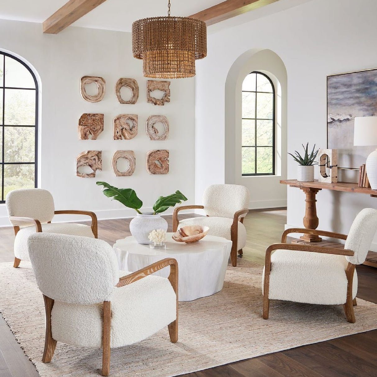  Modern European furniture - Cream Shearling Accent Chair - www.oroa.com | Oroa.com