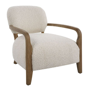   Modern European furniture - Cream Shearling Accent Chair - www.oroa.com | Oroa.com