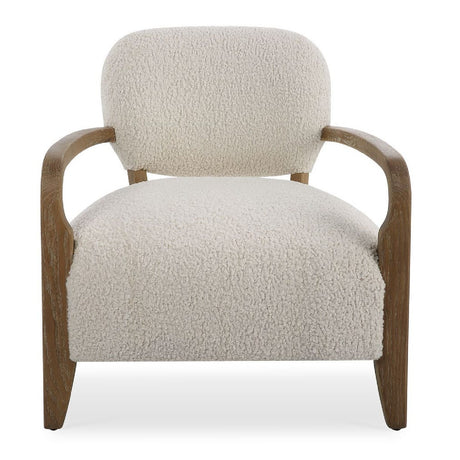   Modern European furniture - Cream Shearling Accent Chair - www.oroa.com | Oroa.com
