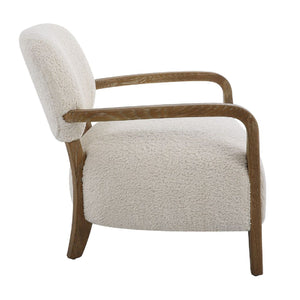   Modern European furniture - Cream Shearling Accent Chair - www.oroa.com | Oroa.com
