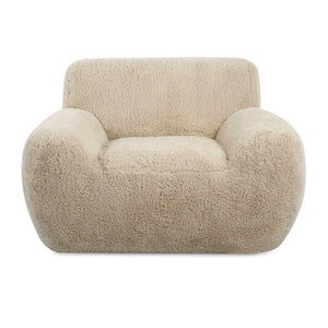   Cream Long-Haired Sheepskin Accent Chair | Oroa.com