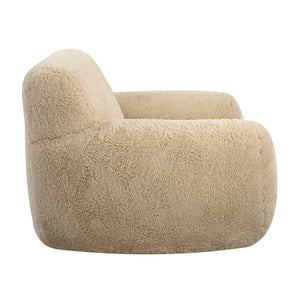   Cream Long-Haired Sheepskin Accent Chair | Oroa.com