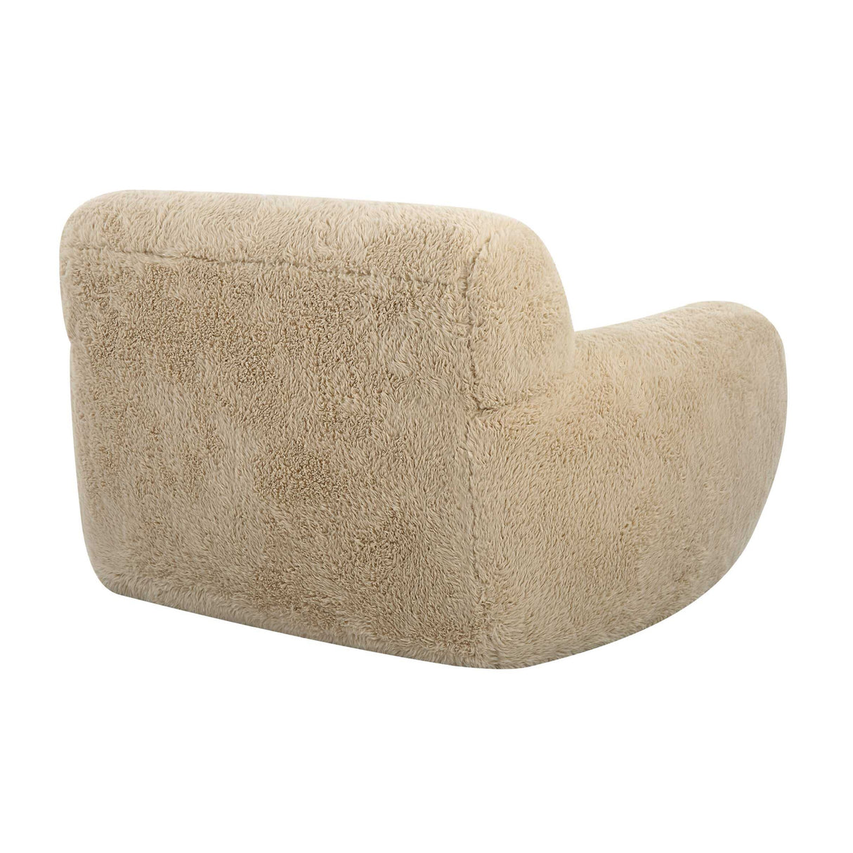   Cream Long-Haired Sheepskin Accent Chair | Oroa.com
