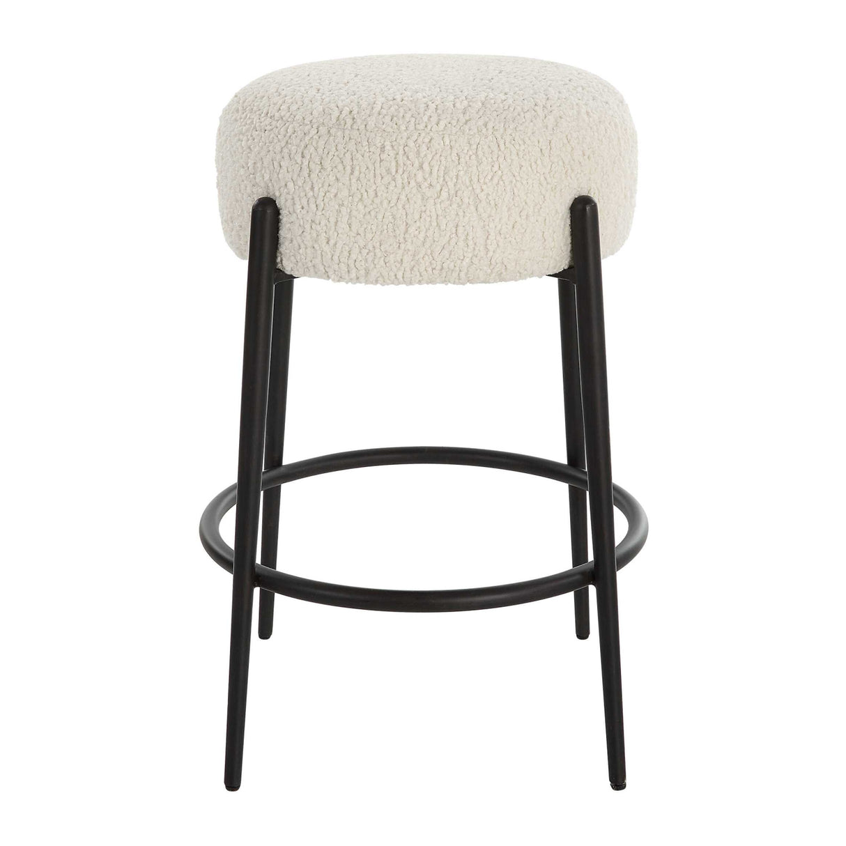   Modern European furniture - White Shearling Counter Stool - www.oroa.com | Oroa.com