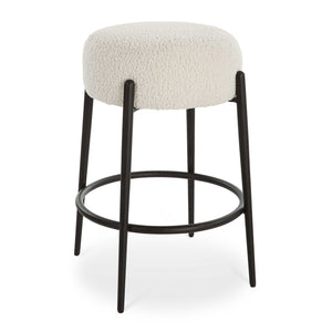   Modern European furniture - White Shearling Counter Stool - www.oroa.com | Oroa.com