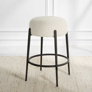   Modern European furniture - White Shearling Counter Stool - www.oroa.com | Oroa.com