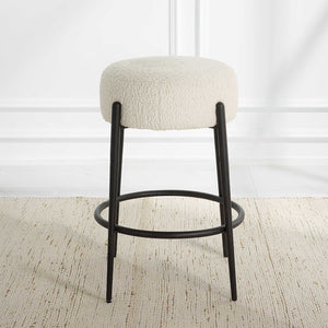   Modern European furniture - White Shearling Counter Stool - www.oroa.com | Oroa.com