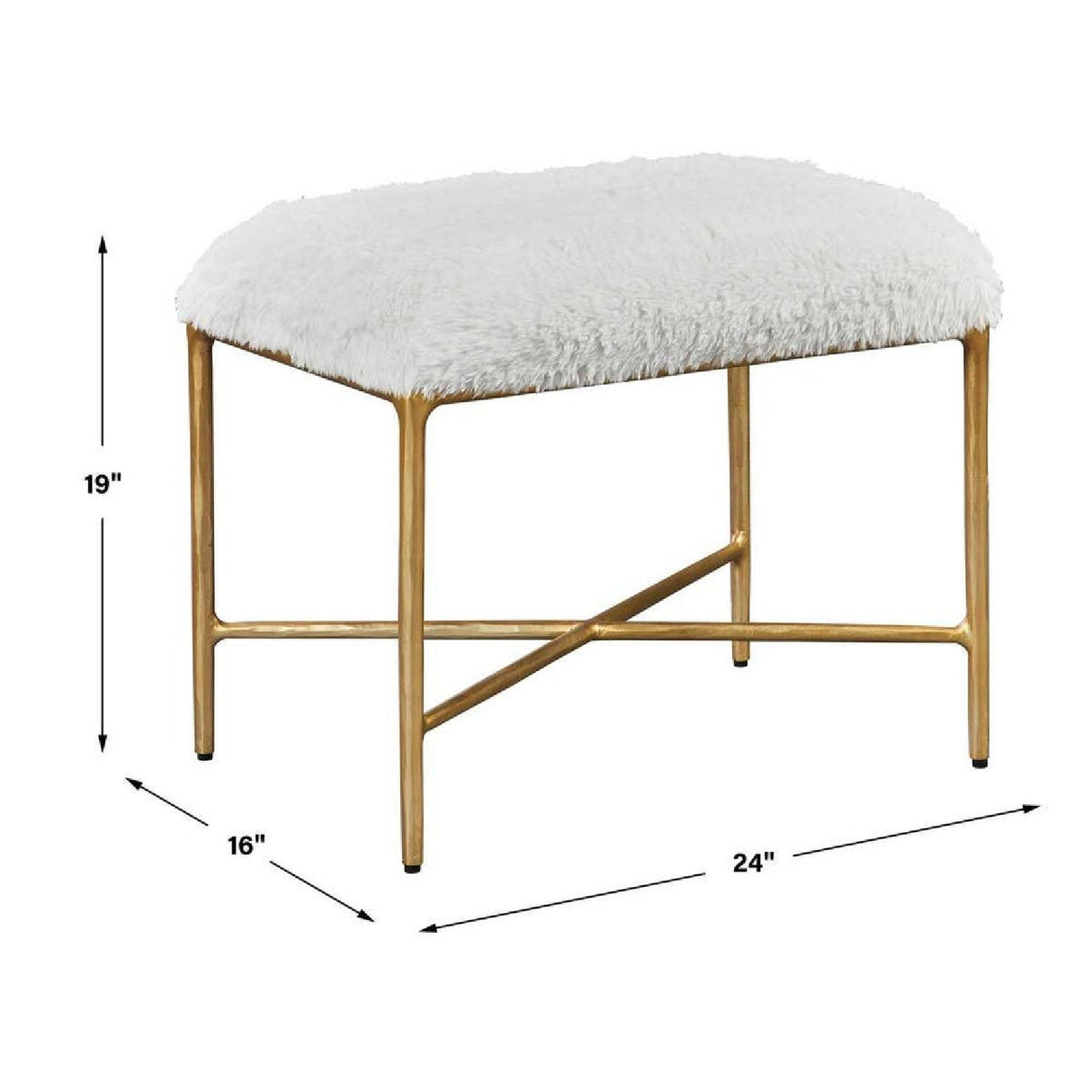   Cream Sheepskin Bench S | Oroa.com