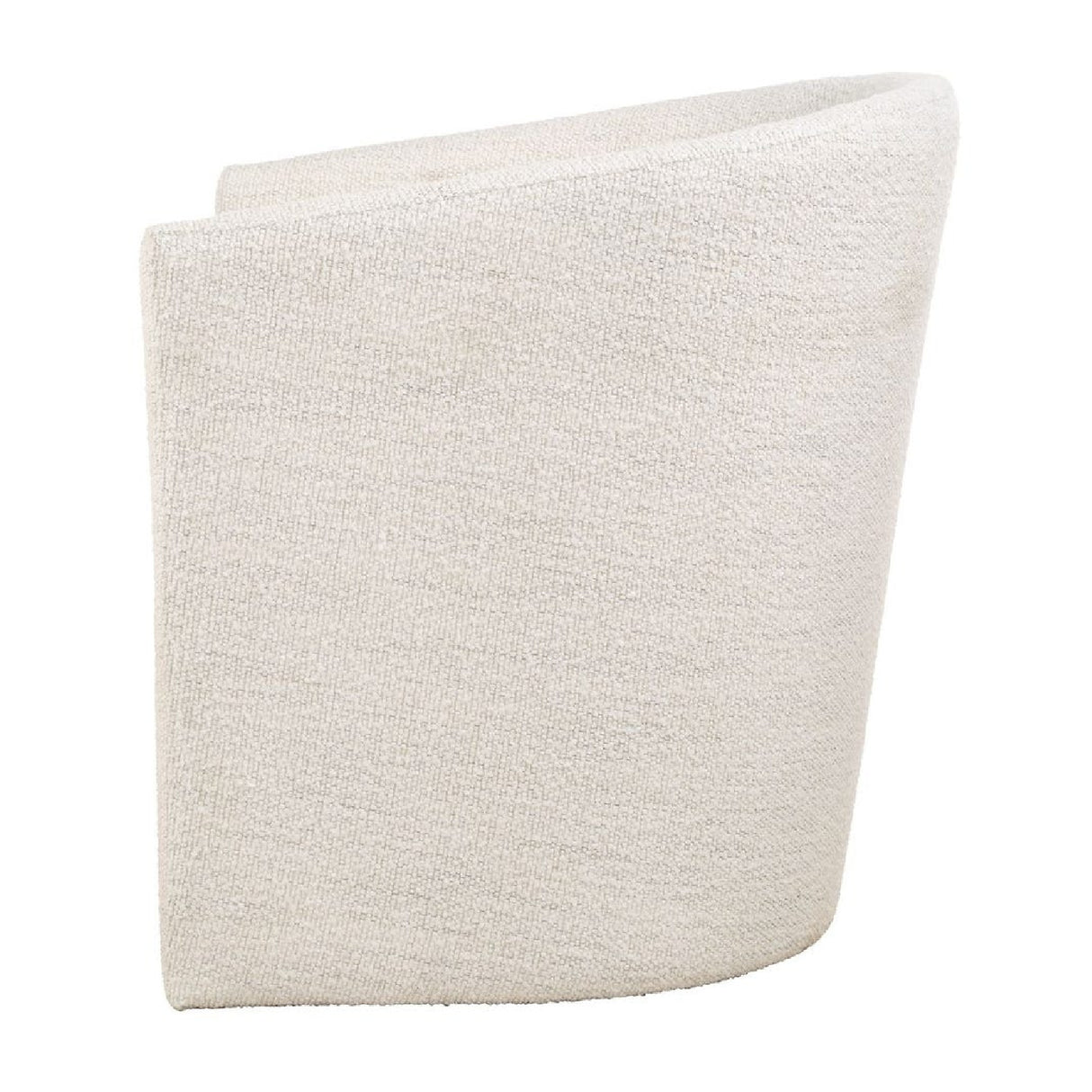   Modern European furniture - White Boucle Barrel Accent Chair - www.oroa.com | Oroa.com