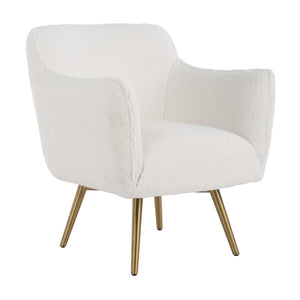   White Sheepskin Swivel Chair | Oroa.com