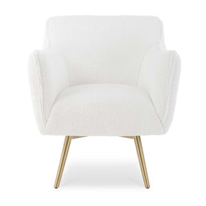   White Sheepskin Swivel Chair | Oroa.com