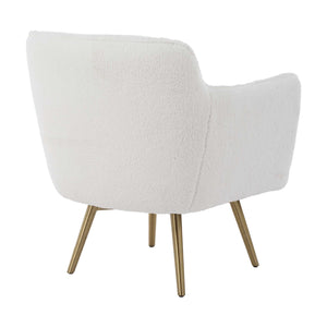   White Sheepskin Swivel Chair | Oroa.com