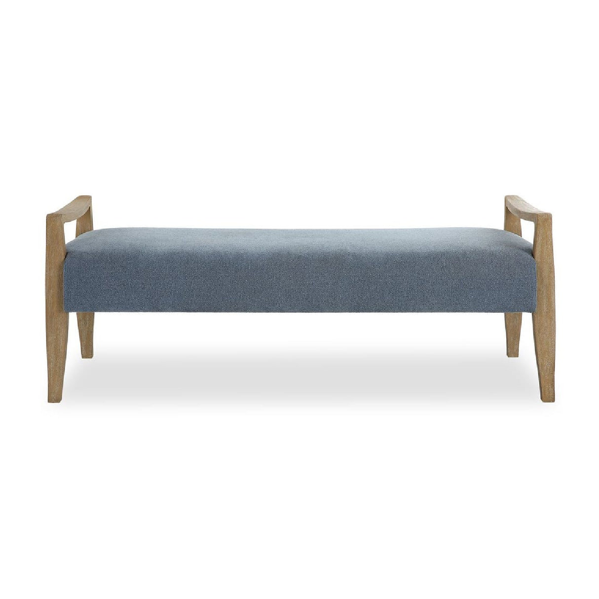   Modern European furniture - Wood Framed Blue Fabric Bench - www.oroa.com | Oroa.com