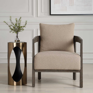   Beige Boucle Accent Chair | Oroa.com