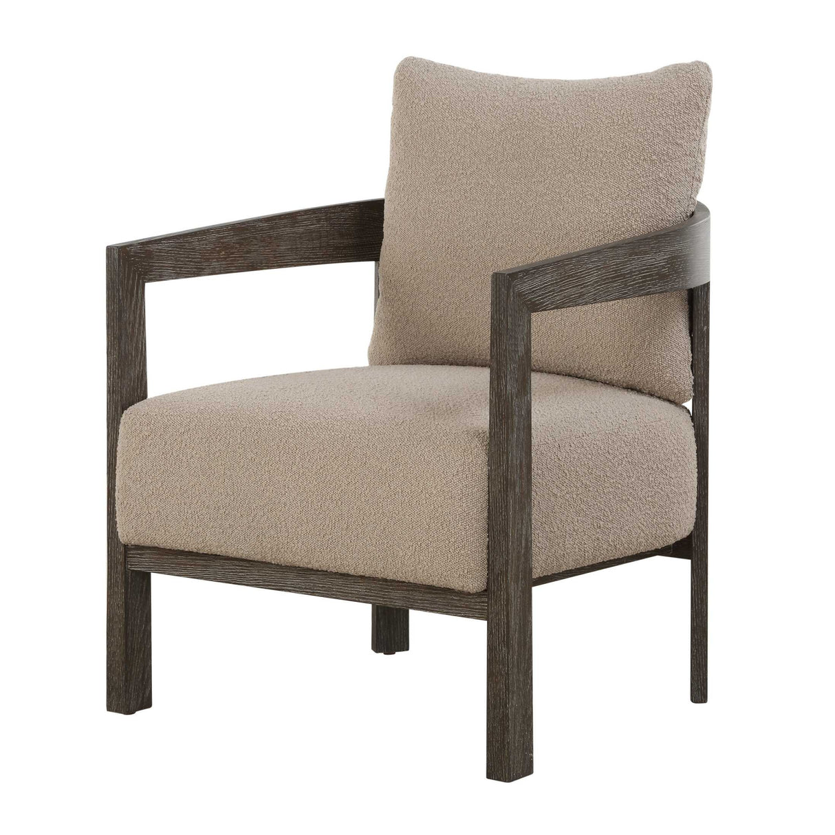   Beige Boucle Accent Chair | Oroa.com