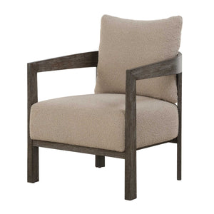   Beige Boucle Accent Chair | Oroa.com