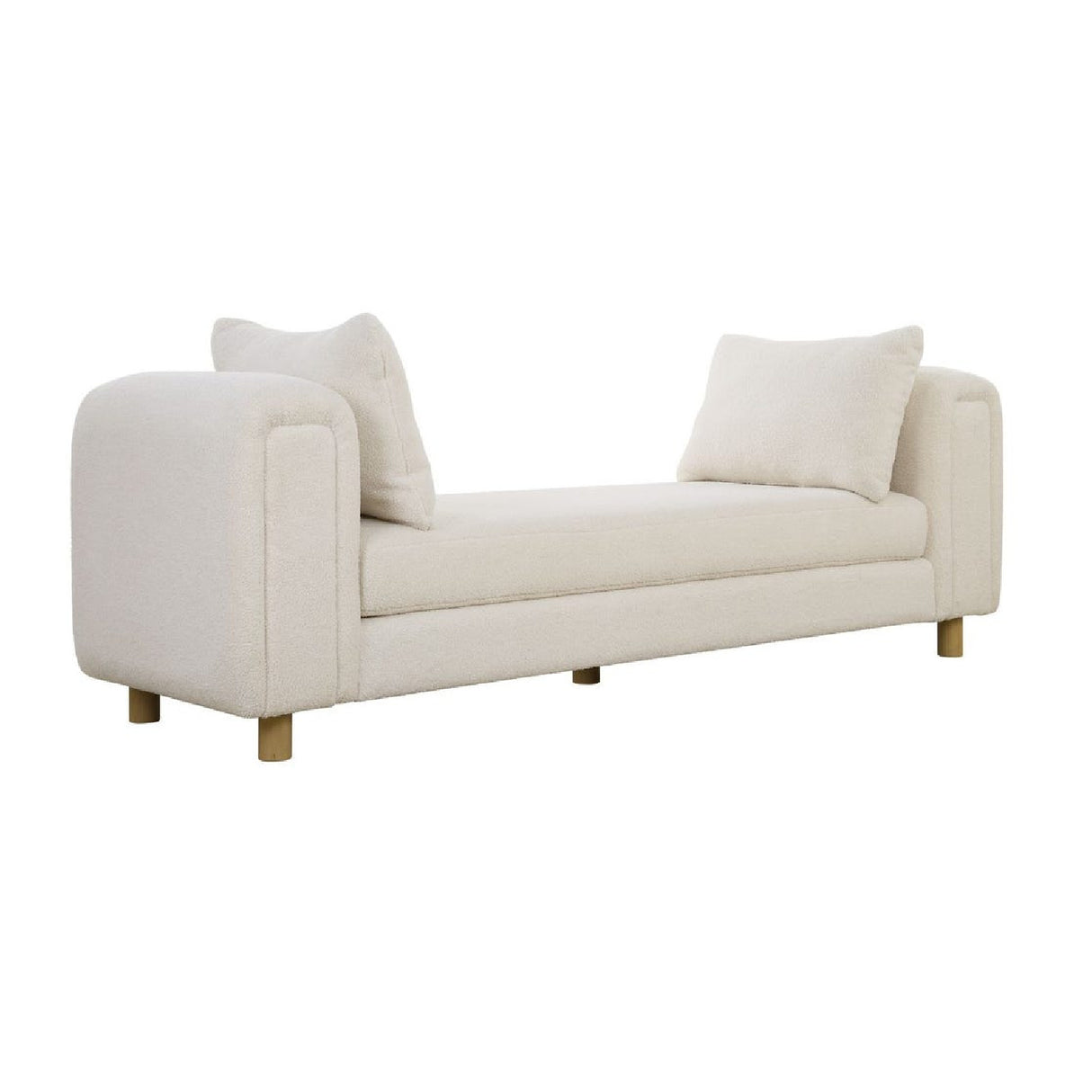   Modern European furniture - White Sheepskin Oversized Bench - www.oroa.com | Oroa.com