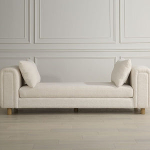   Modern European furniture - White Sheepskin Oversized Bench - www.oroa.com | Oroa.com