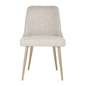   Taupe Fabric Sloped Dining Chair | Oroa.com