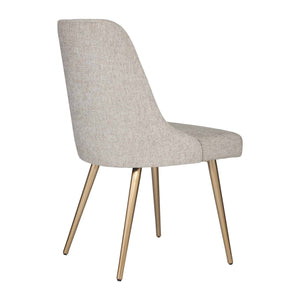  Taupe Fabric Sloped Dining Chair | Oroa.com