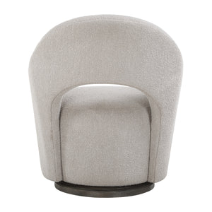   Beige Cutout-Back Swivel Chair | Oroa.com