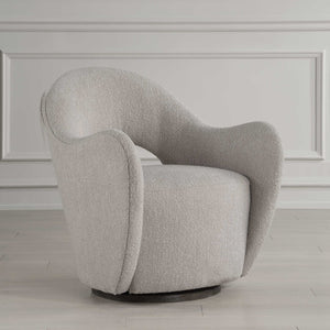   Beige Cutout-Back Swivel Chair | Oroa.com