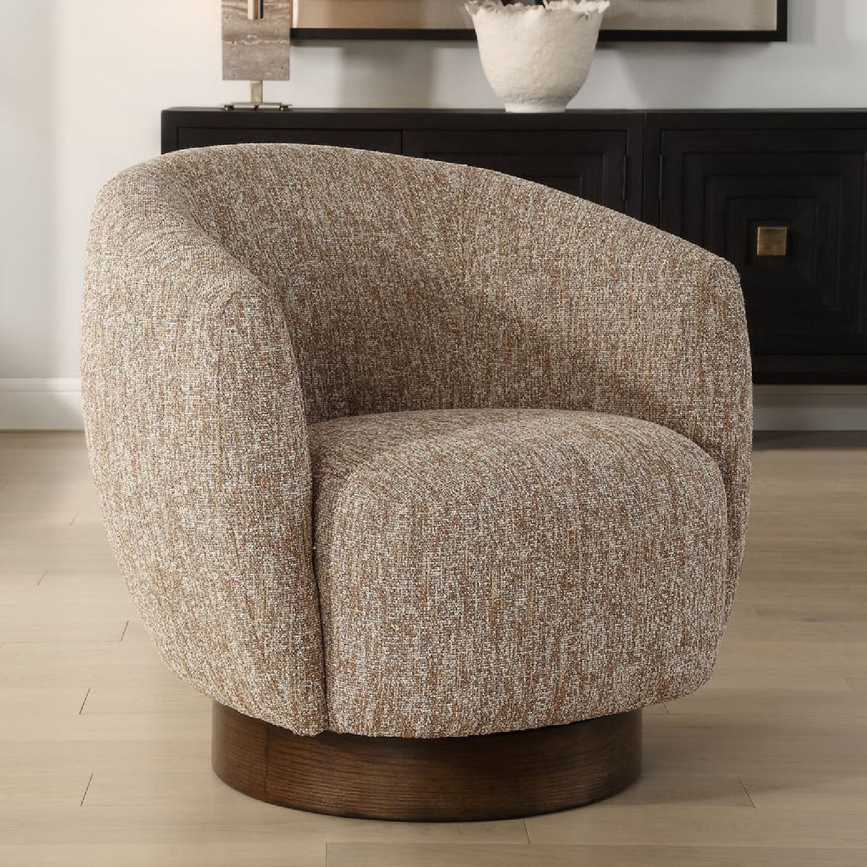   Modern European furniture - Brown Barrel Swivel Chair - www.oroa.com | Oroa.com
