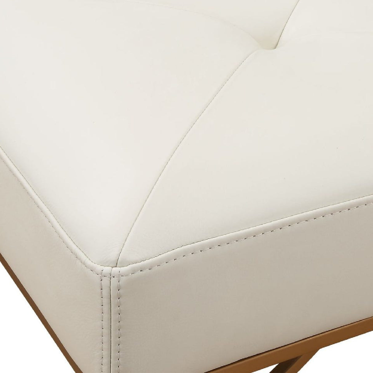   Modern European furniture - Tufted White Leather Bench - www.oroa.com | Oroa.com
