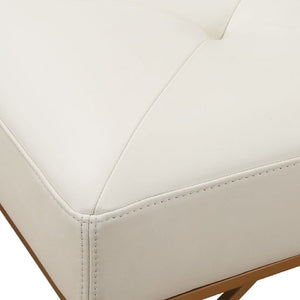   Modern European furniture - Tufted White Leather Bench - www.oroa.com | Oroa.com