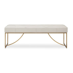   Modern European furniture - Tufted White Leather Bench - www.oroa.com | Oroa.com