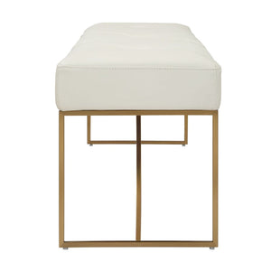  Modern European furniture - Tufted White Leather Bench - www.oroa.com | Oroa.com