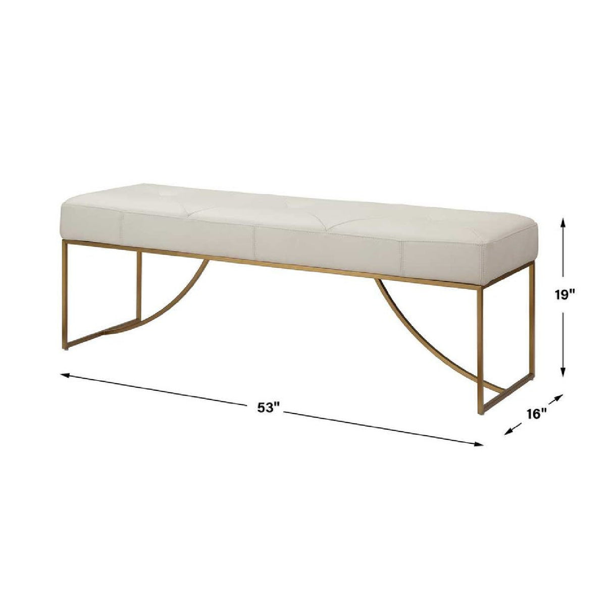   Modern European furniture - Tufted White Leather Bench - www.oroa.com | Oroa.com