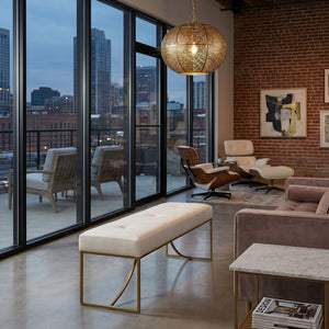   Modern European furniture - Tufted White Leather Bench - www.oroa.com | Oroa.com