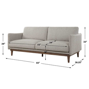   Modern European furniture - Beige Boucle Sofa - www.oroa.com | Oroa.com