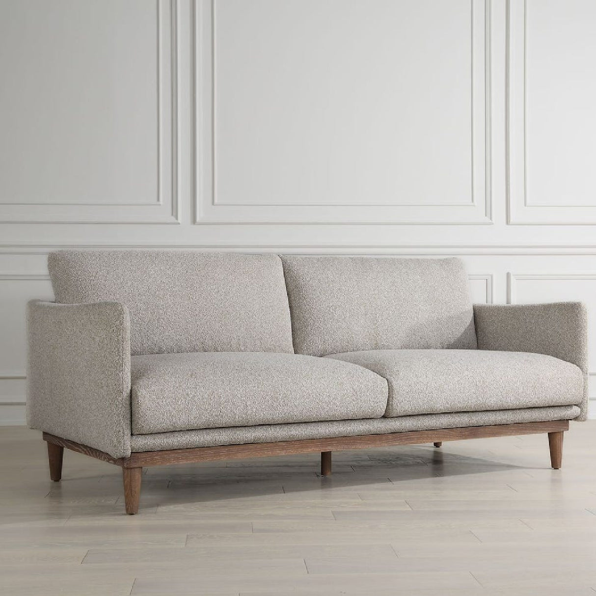  Modern European furniture - Beige Boucle Sofa - www.oroa.com | Oroa.com