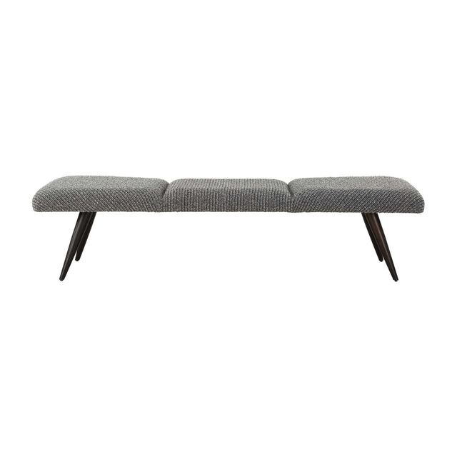 Modern European furniture - Gray Boucle Bench - www.oroa.com