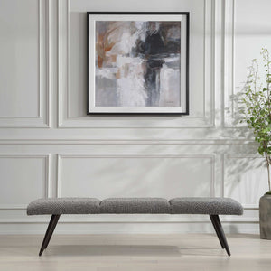   Modern European furniture - Gray Boucle Bench - www.oroa.com | Oroa.com