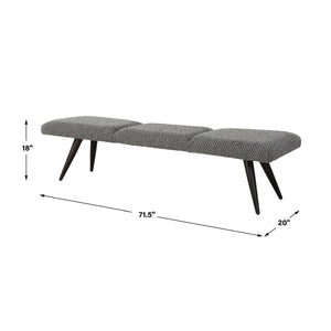   Modern European furniture - Gray Boucle Bench - www.oroa.com | Oroa.com
