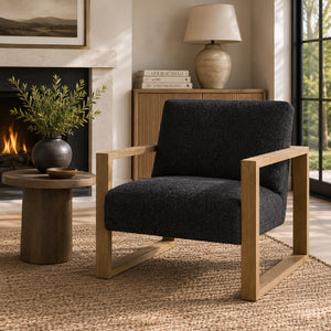   Blue Chenille Accent Chair | Oroa.com