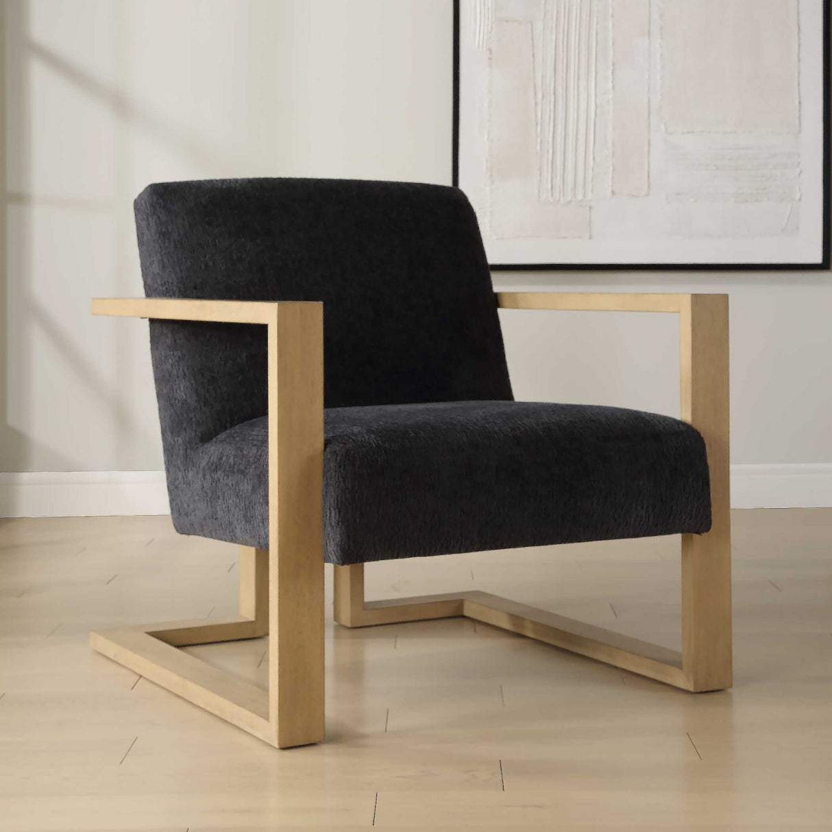   Blue Chenille Accent Chair | Oroa.com