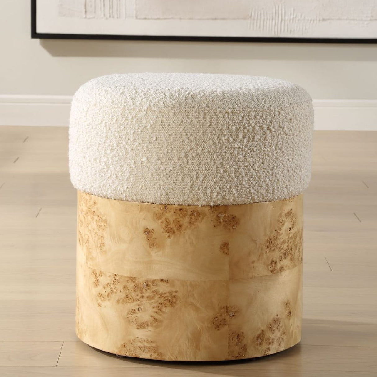   Modern European furniture - Poplar Burl Base Ottoman - www.oroa.com | Oroa.com