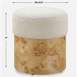   Modern European furniture - Poplar Burl Base Ottoman - www.oroa.com | Oroa.com