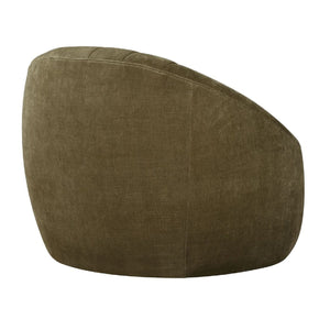   Modern European furniture - Green Chambray Channeled Swivel Chair - www.oroa.com | Oroa.com