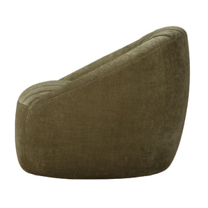   Modern European furniture - Green Chambray Channeled Swivel Chair - www.oroa.com | Oroa.com