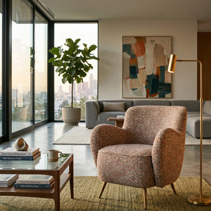   Modern European furniture - Textured Chenille Accent Chair - www.oroa.com | Oroa.com