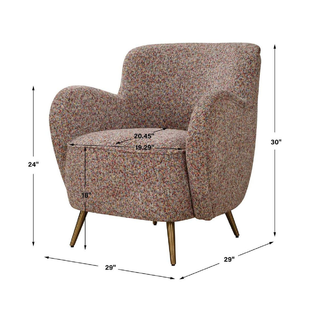   Modern European furniture - Textured Chenille Accent Chair - www.oroa.com | Oroa.com
