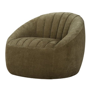   Modern European furniture - Green Chambray Channeled Swivel Chair - www.oroa.com | Oroa.com